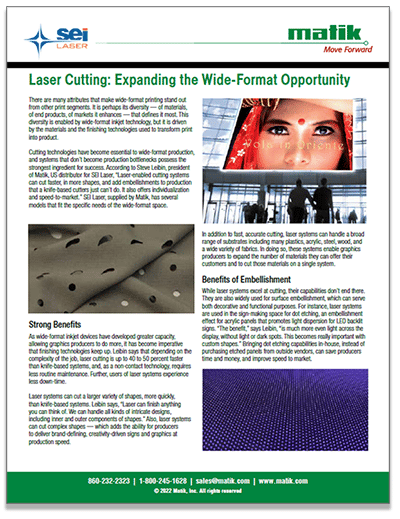 Wide Format Opportunity | Laser Cutting